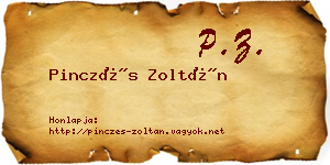 Pinczés Zoltán névjegykártya