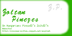 zoltan pinczes business card